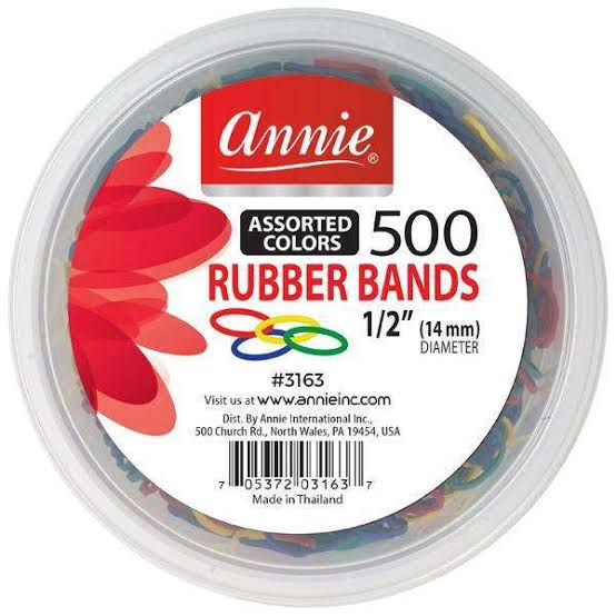 Annie Assorted Colours Rubber Bands Hair Ties 500pc