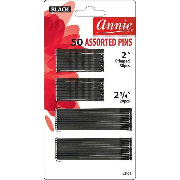 Annie Assorted Hair Pins Black 50pcs