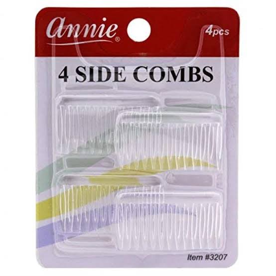 Annie Side Combs Small 4pcs Clear 3207