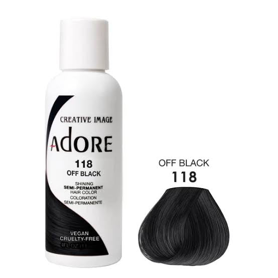 Adore Semi-Permanent Hair Color Off Black 118 4oz